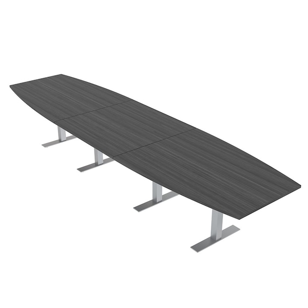 45 in W, 165.75 in L, 29 in H, Engineered Wood Top, Grey